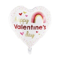 Ballon arc-en-ciel Happy Valentine 45cm