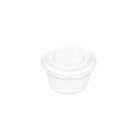 Pot à sauce en plastique transparent de 30 ml avec couvercle - 50 pcs.