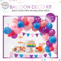 Guirlande de ballons multicolore 4 m - Wefiesta - 81 pcs.