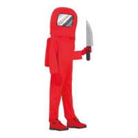 Costume d'astronaute rouge pour enfants