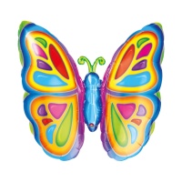 Globe terrestre multicolore à silhouette de papillon 63 x 63 cm - Anagramme