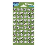 Autocollants sportifs ballons de football - 1 feuille