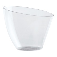 Gobelets ovales en plastique transparent de 140 ml - Dekora - 100 pcs.