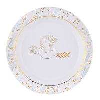 Assiettes de communion vintage 22,5 cm - 11 pcs.