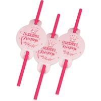 Pailles Félicitations princesse - 6 unités
