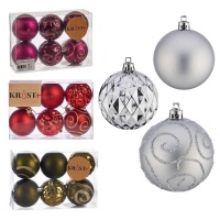 Boules de Noël assorties 6 cm - 6 pcs.