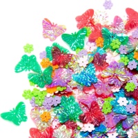 Confettis de fleurs et de papillons aux couleurs vives 20 gr