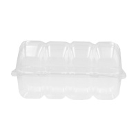 Contenant en plastique transparent pour 4 beignets - Pastkolor
