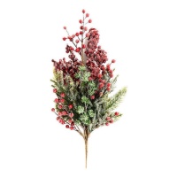 Branche décorative de baies rouges 64 x 23 x 6 cm