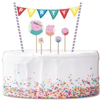 Décorations pour gâteau Peppa Pig - 6 pièces