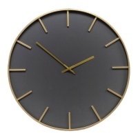 Horloge murale noir et or 60 cm - DCasa