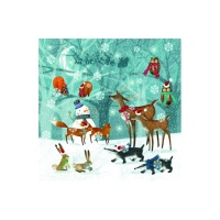 Serviettes de table animaux de la forêt de Noël 16.5 x 16.5 cm - 20 pièces