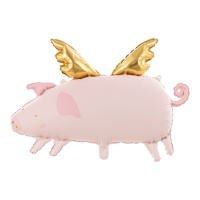 Ballon cochon avec ailes 72 x 46 cm - PartyDeco