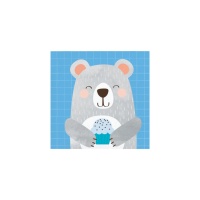 Serviettes de table Baby Bear 12,5 x 12,5 cm - 16 pcs.