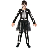 Costume de squelette phosphorescent pour filles