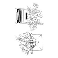 Tampons de correspondance floraux en acrylique - Artemio