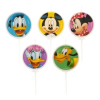 Bougies d'anniversaire Mickey 3 cm - 5 pcs.