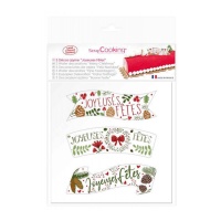 Gaufrettes découpées de Noël français - Scrapcooking - 3 unités