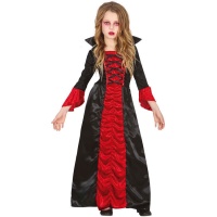 Costume de comtesse vampire rouge pour filles