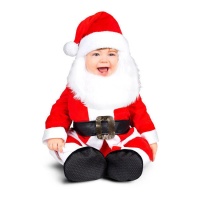 Costume de Père Noël avec barbe et son pour bébés