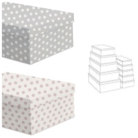 Boîte rectangulaire avec taupes - 15 pièces