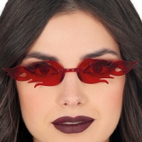 Lunettes avec flammes rouges