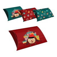 Boîte cadeau Tió de Nadal 14,4 x 7,9 x 7 cm - 4 unités