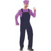 Costume de plombier lilas pour homme