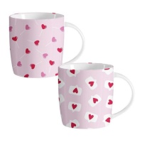 Tasse d'amour rose 350 ml - DCasa - 1 pc.