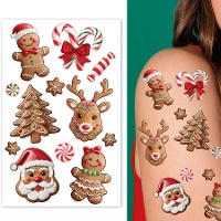 Tatouages temporaires de biscuits de pain d'épice