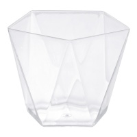 Gobelets pentagonaux en plastique transparent de 120 ml - Dekora - 100 unités