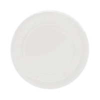 Assiettes rondes en carton blanc de 18 cm - 10 pièces.