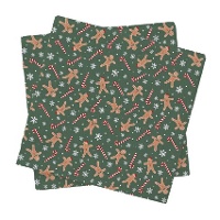 Serviettes de Noël aux motifs de biscuits, 16,5 x 16,5 cm - 20 unités
