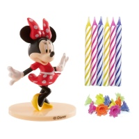 Set à gâteau Minnie Mouse avec bougies - Dekora
