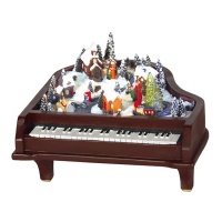 Piano de Noël avec lumière, musique et mouvement 23 x 25 x 25 x 16 cm