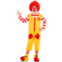 Costume de clown à hamburger jaune pour enfants