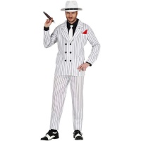 Costume de gangster blanc pour hommes