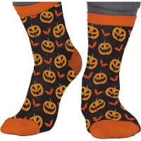 Chaussettes aux citrouilles sinistres - 1 paire