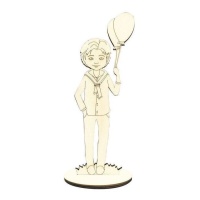 Figurine en bois d'un communiant avec ballons 27 x 9,5 cm - Artis decor