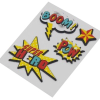 Autocollants textiles Superhero - 4 pcs.