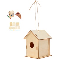 Nichoir en bois avec peintures