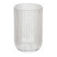 Gobelet 400 ml en verre transparent rayé et gravé