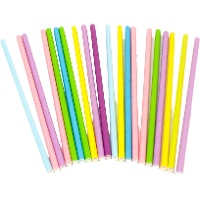 Pailles en papier aux couleurs de l'arc-en-ciel - 20 unités