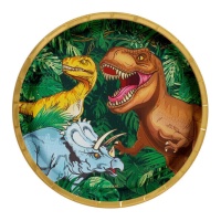 Assiettes dinosaures sauvages 23 cm - 6 pcs.