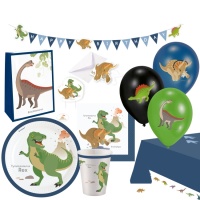 Kit de fête Dinosaures préhistoriques - 8 personnes