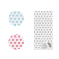 Sacs en plastique rectangulaires avec cercles colorés - 10 pcs.