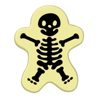 Squelette en chocolat blanc Halloween - 72 unités