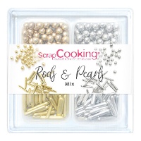 Kit de perles et bâtonnets, mélange de 66 gr