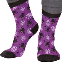Chaussettes pour enfants à motifs d'araignées lilas - 1 paire