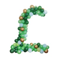 Guirlande de ballons verts organiques - 120 unités